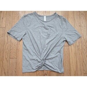 Lululemon Twisted Knot Cropped Short Sleeve Tee Gray Size 4